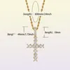 Men Women Luxury Bling Square Zircon Necklaces Hip Hop Necklaces Vintage 18K Gold Rhodium Plated Copper Necklaces2324321