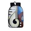 Schultaschen Gitarre Klavier Musiknoten Drucken Rucksack Teenager Jungen Mädchen Casual Buch Frauen Männer Reisen Sutdent Laptop