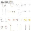 Fahmi À la mode et simple simple gland boucles d'oreilles simples lune étoile perle plein diamant ours boucles d'oreilles haute qualité marque 2023 nouveau en stock