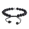 Strand 2PCS/lOT Fashion Friendship Woven Stone Bracelet Natural Howlite Chakra Healing Men Lava Bangle For Love