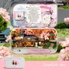 Doll House Accessories Diy Wood Dollhouses Handmade Funny Box Theatre Miniature Box Cute Doll Houses Assemble Kits Geschenk houten speelgoed voor meisjes 230422