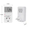 Timers EU UK BR Plug Outlet Electronic Digital Socket med 220V AC Time Relay Switch Control Programmerbar 230422