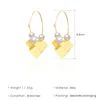 Dangle Earrings Retro Simulated Pearl Pendants For Women Female Exaggerated Geometric Large Circle Drop Earings Jewelry