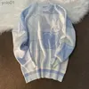 Women's Sweaters Women Cute Cartoon Oversized Sweater Bear Rabbit Carrot Pullovers Korean Version Fe Retro Knit Pink Blue White Tops 2022L231122