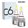 2PCS C6 72W 6000K COB Auto Reflektor LED LED światła LED Wodoodporna H4 H7 H11 9004 9005 9006 9007 Super jasne światło mgły mgły