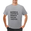 Regatas masculinas livros café cães justiça social camiseta roupas curtas