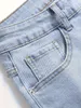 Stili di jeans da uomo Uomo Denim Eseguire abiti da sera Abbigliamento casual Pantaloni Street Tide Pantaloni slim fit traforati