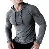 Camisetas para hombres Hombre Fitness Chándal Correr Deporte Sudadera con capucha Gimnasio Joggers con capucha Entrenamiento al aire libre Camisas Tops Ropa Entrenamiento muscular Sudadera J1121