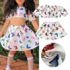 Kledingsets Peuter Baby Kinderen Gilrs Butterflys Prints Korte mouwen Top Shorts Broek 2 stuks Outfit Set Kleding Inbakeren Baby Gab Girl