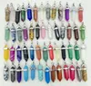 Chokers Natural Gem Stone Quartz Crystal Amethyst Turquoise Hexagonal Pendulum Reiki Charm Pendants Diy Jewelry Making Halsband 24st 231121