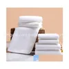 Towel White El Towels Soft Microfiber Fabric Face Home Cleaning Bathroom Hand Hair Bath Beach Drop Delivery Garden Textiles Ot09G