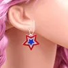 Boucles d'oreilles pendantes, 1 paire, produit CN cerceau étoiles du 4 juillet, jour de l'indépendance, bijoux en acrylique tendance pour femmes