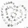 Charms Charms Mix 120pcs Vintage Antique Sier Mini Life Alloy Wiselant DIY Biżuteria Making Drop Reliude Components Jewelry Dhmza Dhmza