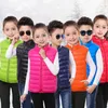 Para baixo casaco meninos sem mangas jaqueta colete meninas bonito coletes de inverno crianças roupas outono crianças algodão quente 231122