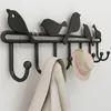 Hooks Rails Multifunktionella No Nail Door Clothes Hanger Handduk Väggkrok Rostisäker förvaringsställ Nyckelhållare för badrum Kökstillbehör