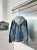 Men's Jackets Designer Knitted Hooded Fake Two Piece Denim Coat Female Small Cotton Cool TYZ0