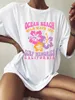 レディースTシャツオーシャンビーチワイルドウェーブ1971サーフメモリーズ特大の夏のスタイルルーズティー女性トレンディカジュアル100％コットン美学トップ230421