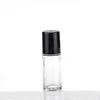 30 ml 50 ml klar glasrulle på flaskan Essential Oil Parfym Bottle Travel Dispenser Bottle Glass Roller Ball PP CAP WGISG