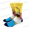 Erkek Çoraplar 1 Çifti S Harajuku Sonbahar Kadın Erkek SOCKS Karikatür Kişilik Kaykay Çorapları Anime Orta Tüp Pamuk UNISEX SOCKS T231122