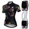 Butterfly 2022 Pro Cycling Jersey Set Women Proteam Mountain Bike Clothes Anti-UV Bicycle Wear Kort ärm Cykelkläder2820