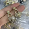 Mode émail coquille diamant coeur serrure charme collier Bracelet boucles d'oreilles dame femmes titane acier gravé V initiales paramètres Couple bijoux ensembles LVS12 --002