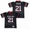 Football Detroit Lakes Jerseys High School 21 Adam Thielen All Stitched University Breathable College Retro Team Black Moive Pure Cotton Pullover HipHop Uniform