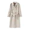 Women's Wool & Blends Double Faced Cashmere Coat Loose Hand Stitched Breasted Tweed Long Thickened Jacket Pink With Belt