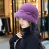 Berets senhoras elegante chapéu moda real vison quente coreano de alta qualidade casual ao ar livre inverno engrossado pescador