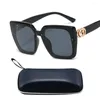 Sunglasses 2023 Branding Fashion Large Frame For Women European And American UV Resistant Glasses