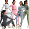 Strój jogi Salspor Wash Up Pants Suit for Fitness High talia Atletyczna bezproblemowa sportowa kobieta na siłownię swobodny sport 231121