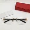 تصميم الأزياء الجديد النظارات البصرية 0048O Rimless K Gold Frame Simple and Business Style Propeglasse مع Box يمكن أن تفعل عدسات طبية