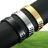 215cm Stainless Steel Bending Bracelet Male Fund Gold Black color Bracelet Male Jewelry9299730