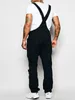 メンズジーンズデニムファッションロンパーズファッショナブルな男性サスペンダーリッピングジャンプスーツ高品質のストラップ