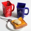 Tazze Tazza in ceramica stile divertente Tazza a forma di cestino Tazza creativa per caffè Latte Grande capacità con regalo a spinta 231122