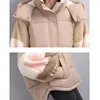 Trench da donna con cappuccio impiombato giacca corta da donna in cotone sciolto moda casual elegante cappotto di pane caldo 2023 inverno femminile addensare Parka