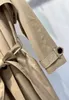 معاطف الخندق للسيدات معطف طويل من قطعتين مجموعة قابلة للفصل الأزياء العادية 2024 خريف 1106