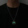 Chaînes collier en acier inoxydable de personnalité de mode de haute qualité pour les accessoires d'araignée de noeud lumineux rubis des hommes