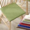 Yastık keten kumaş kare sandalye pedi bağlar bar taburesi Anti-kayma kauçuk yemek koltuk mat zemin ev mobilya dekor