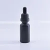 黒いフロストガラスエッセンシャルオイル香水ボトルe液体試薬ピペットボトル目ドロッパーアロマセラピーボトル5ML-100ML SQRUK