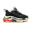 Box Triple S Sneakers 남자 여자 디자이너 캐주얼 신발 플랫폼 클리어 Soleluxury 블랙 흰색 흰색 핑크 블루 로얄 네온 녹색 남자 트레이너 테니스