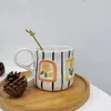 Muggar Luxury Coffee Cup Gift Creative Mug Handmased Ceramic Milk Porslin Cups Table Seary Water For Female Friend 231121