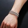 A maioria dos produtos vendidos de 3 mm Bling Diamond 925 Sterling Silver Jewelry Fine Missanite Bracelelet Tennis Chain