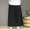 Men's Pants Harem Men Wide-leg Trousers Casual Baggy Harajuku Style Belt Sweatpants Male Hip Hop Streetwear M-5XL