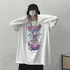 メンズTシャツメンズロングスリーブTシャツと特大のM8XLスプリングティーズ男性カップル漫画プリントTシャツHARAJUKU STYLE FUNY TOP INS 230421