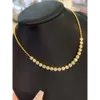 Hot Selling High Quality Fashion Fine Gift Yellow Gold Diamond 6.088Ct Necklace