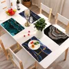 Tapetes de mesa marbletable placemat coasters jantar decoração utensílios de mesa almofada para casa decoração de festa de casamento