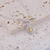 BAROLI Hot Koop Hoge Kwaliteit Fijne Sieraden 14K Echt Goud Gele Diamanten Boog Ketting Voor Vrouwen 2022