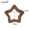 Body Tandsers Toys Coskiss 10stcs Handgemaakte Beech Wooden Star Theether Baby Tanding speelgoed Diy Crafts Hanger kauwbare fopspeenketen Accessoires 230422