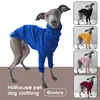 犬のアパレルハイネックスレッド2本足のペット服グレイハウンドホイペットジャケットコートストレッチタートルネックパジャマS 5xl 231122