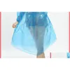 Raincoats Disposable Adt Emergency Waterproof Hood Poncho Travel Cam Must Rain Coat Uni One Time Rainwear Drop Delivery Home Garden Ho Dh1Hy